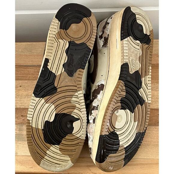 Nike Shoes Mens Air Force 1 Low Brown Camo Leather Low Top Casual -Size 13 main image 5
